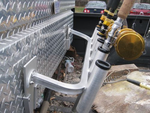 Rod holder in truck bed