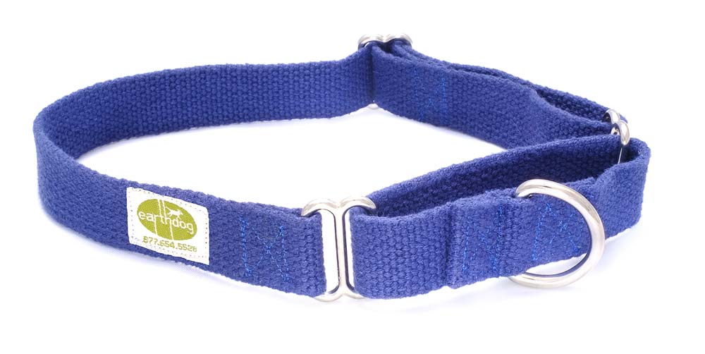 Earthdog Martingale Hemp Dog Collar in solid Colors 