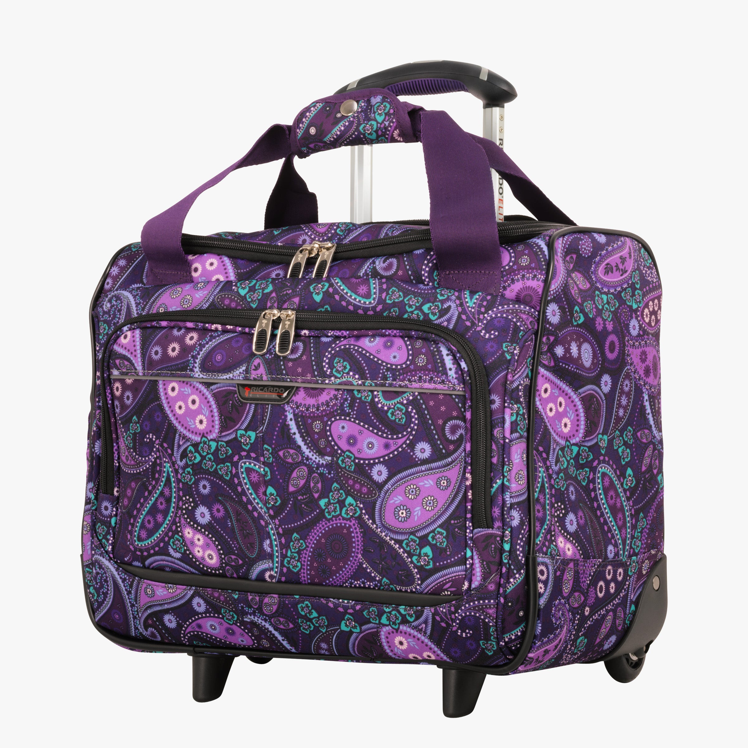 purple carry on bag