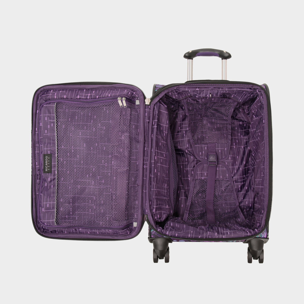 purple cabin luggage