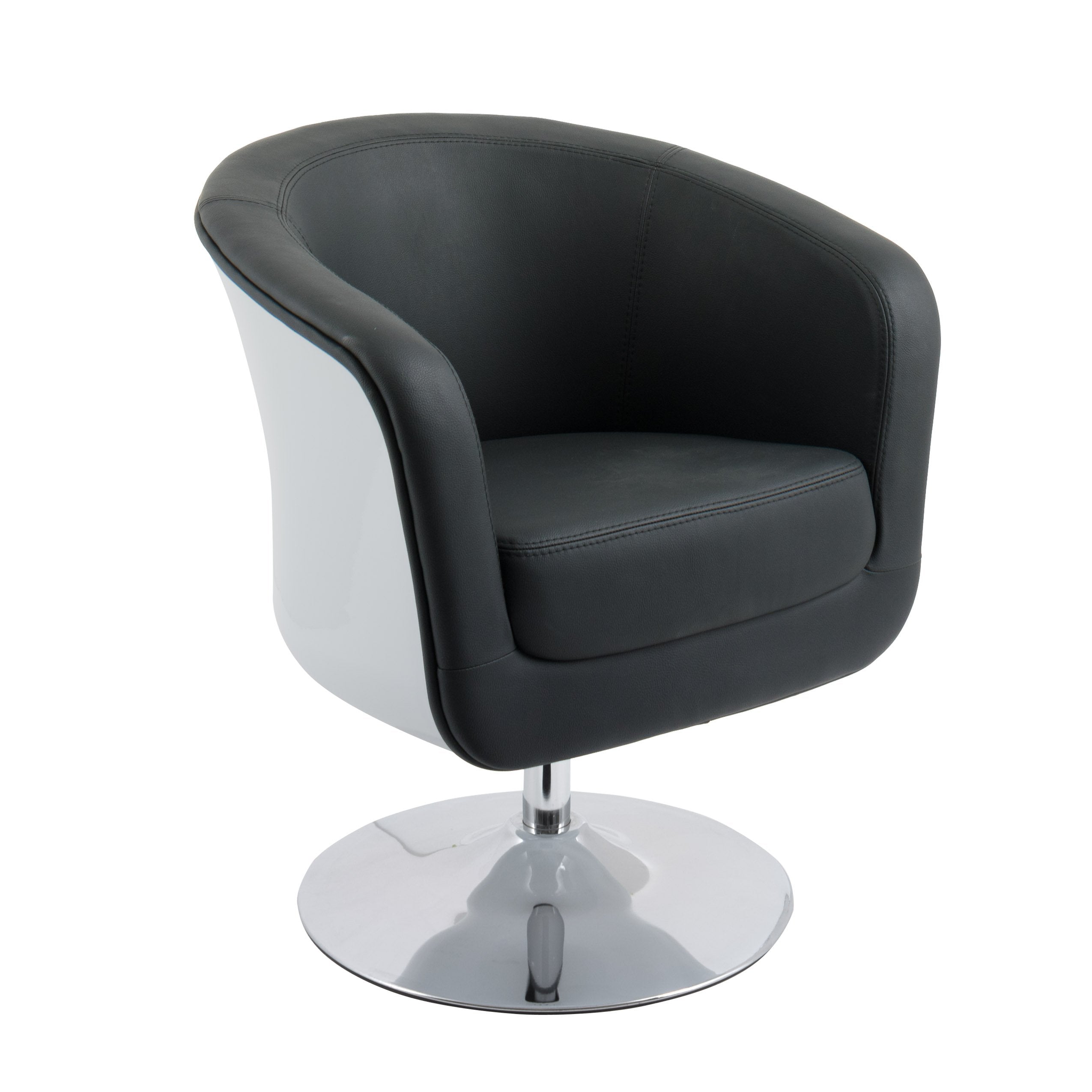 black swivel bucket chair