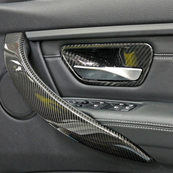 Autotecknic Dry Carbon Fiber Interior Door Handle Trim Bmw F30 3 Series F80 M3