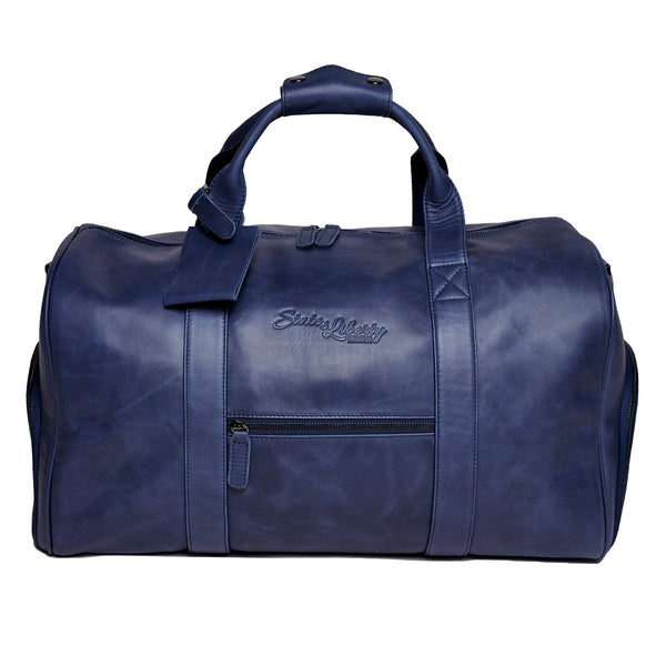 The Essential Duffel Bag - Navy Leather - State and Liberty