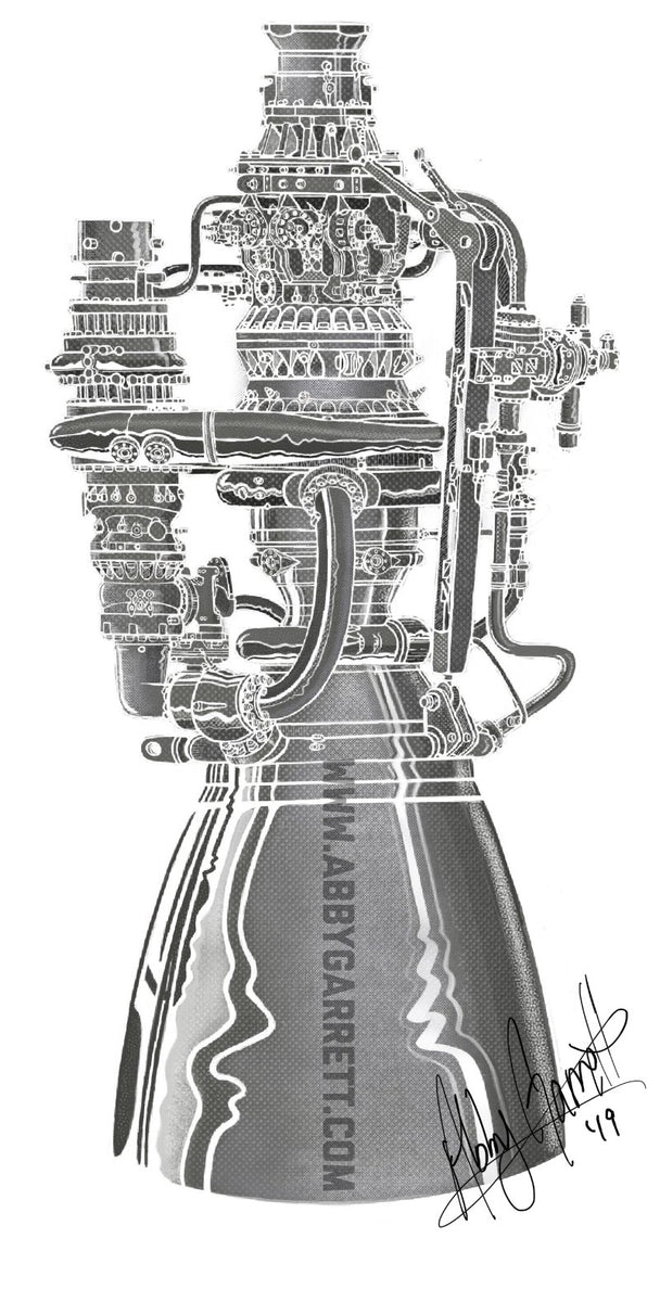 spacex merlin engine drawings