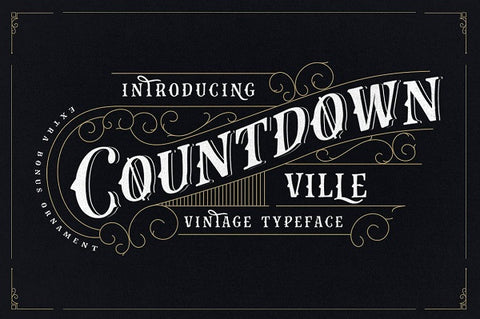 Countdown Ville Vintage Typeface