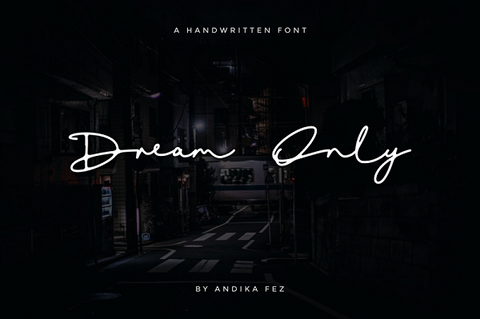 Dream Only Handwritten Cursive Font_Best Handwritten Fonts of 2018