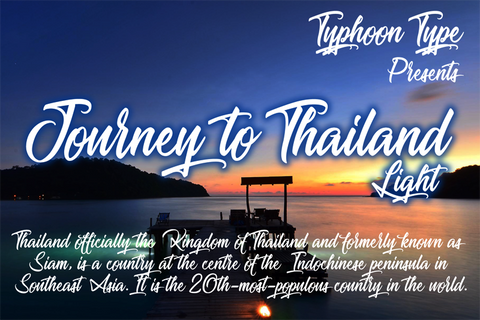 Journey to Thailand Light - Best New Romantic Script Fonts