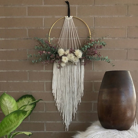 Macrame Wall Hanging with Dried Flowers by Botanica Floral Co - Five Macrame Wall Hangings