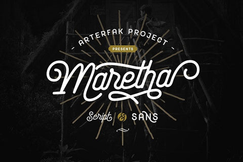 Maretha Vintage Font Duo Script & Sans Serif Fonts
