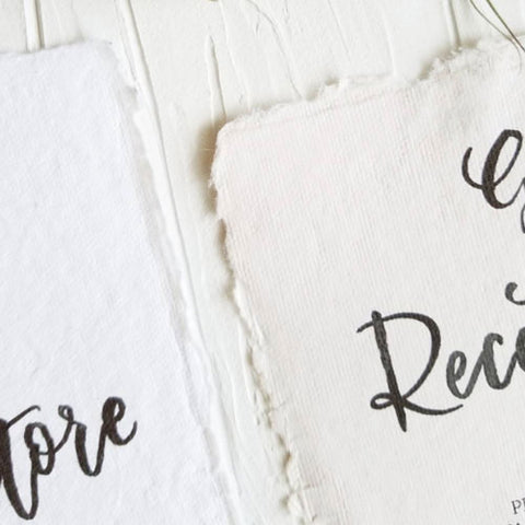 Soft Edged Wedding Invitations by Grace Song Calligraphy