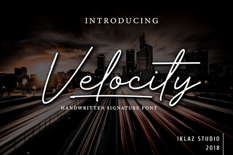 Velocity Handwritten Signature Font_Best Free Handwritten Fonts of 2018