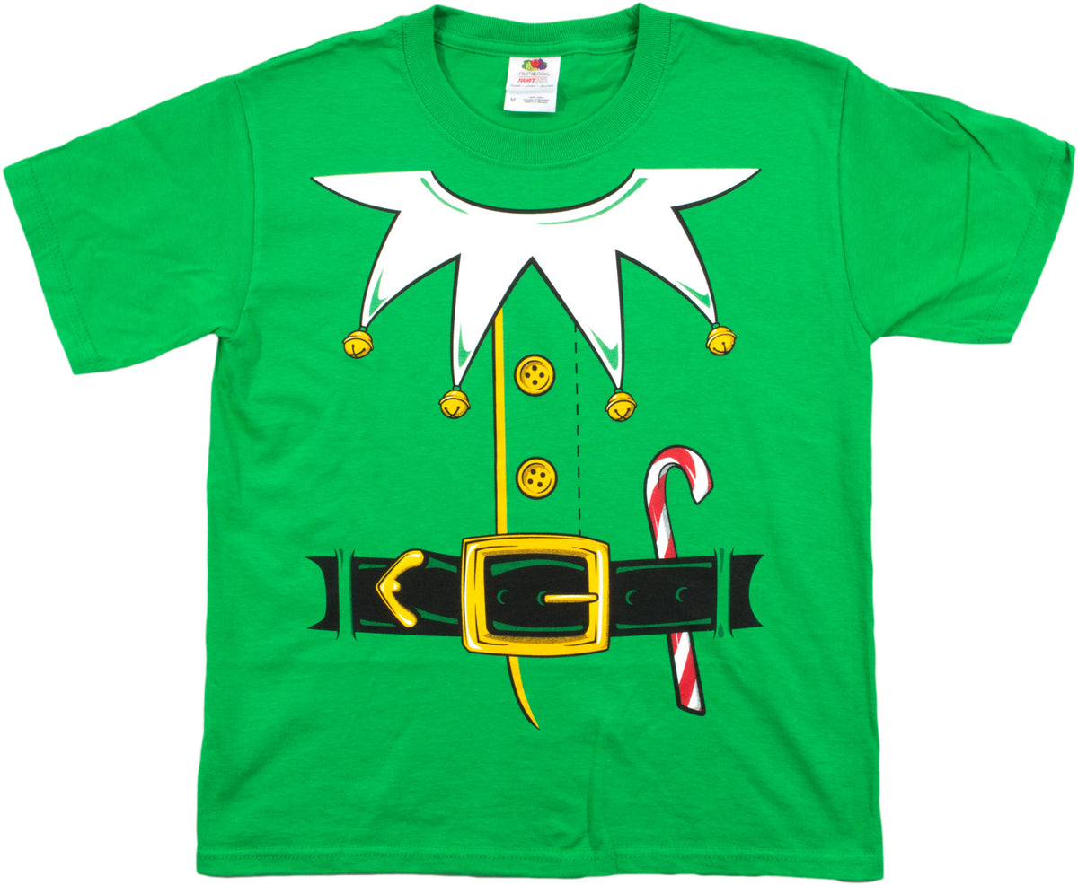 Novelty Christmas Sweater Holiday Crewneck Sweatshirt Green Ann Arbor T-shirt Co Santas Elf Costume