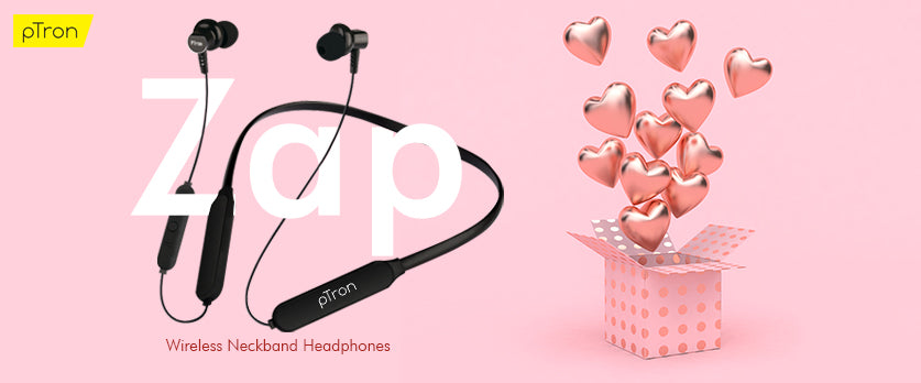 pTron Zap Bluetooth Neckband Earphones with 22 hrs playtime