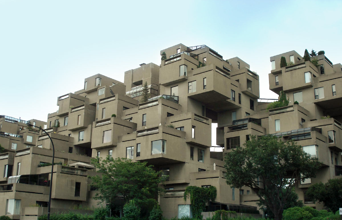 Building Habitat 67, Moshe Safdie, 1967 (Montreal, Canada)