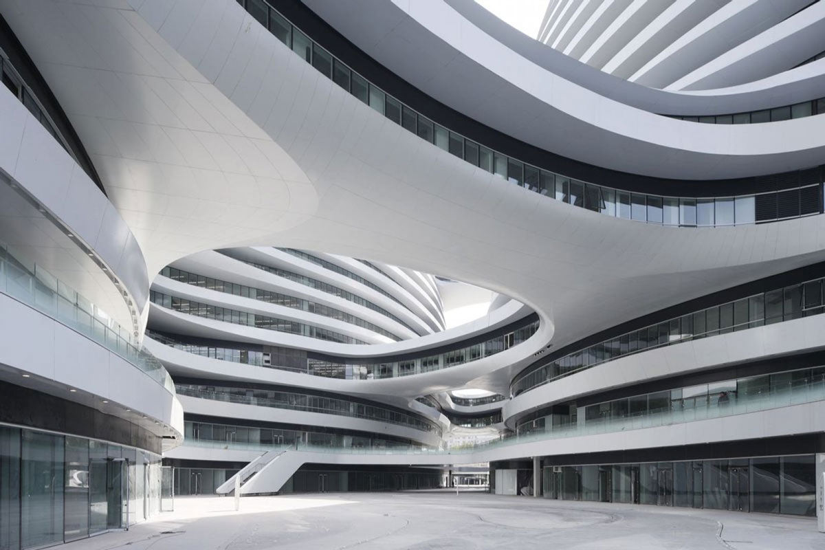 Galaxy Soho designed by Zaha Hadid Architects is a work resulting from the application of technology in architecture
 (Photo: Iwan Baan)
