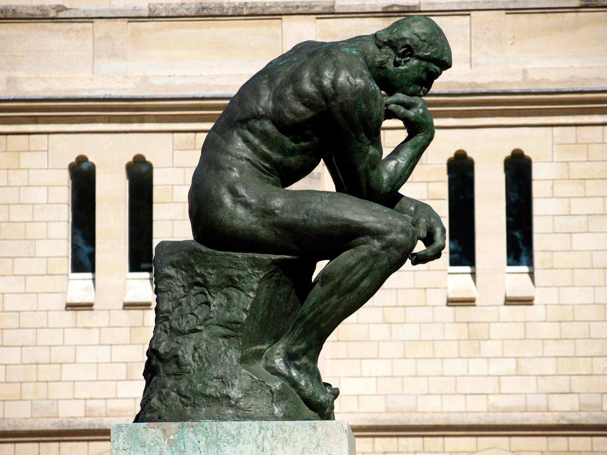El pensador. Escultura de bronce creada por Rodin, circa 1904.