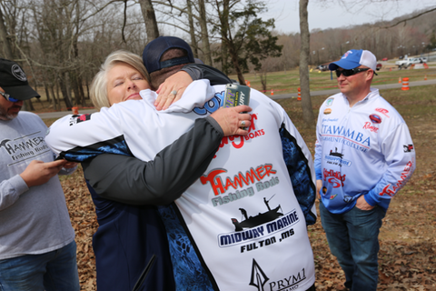 Hammer Rods Owners Ty Cox and Sandie Cox Celebrate After Cabelas Bass Series Tournament