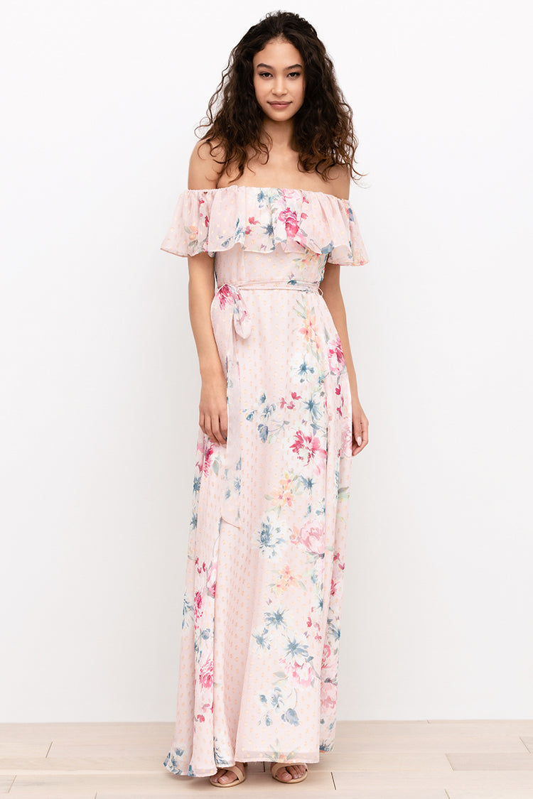 yumi peony wrap dress