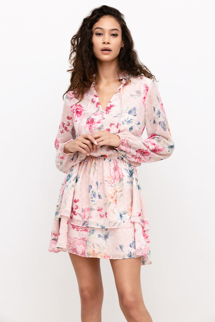 yumi peony wrap dress