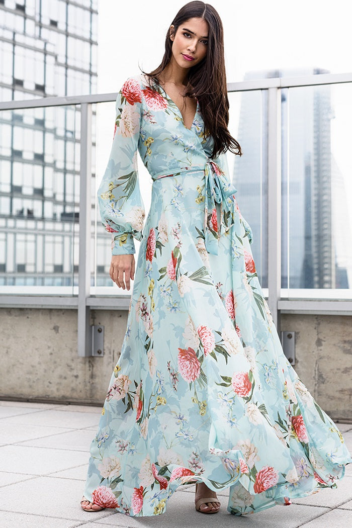 yumi kim floral wrap dress