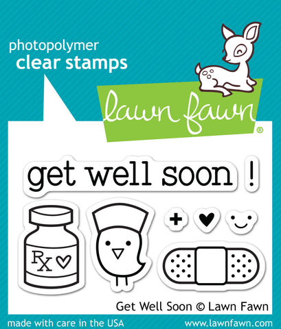 Get Well Soon by Lawn Fawn LF682 Lawn Fawn Clear Stamp 