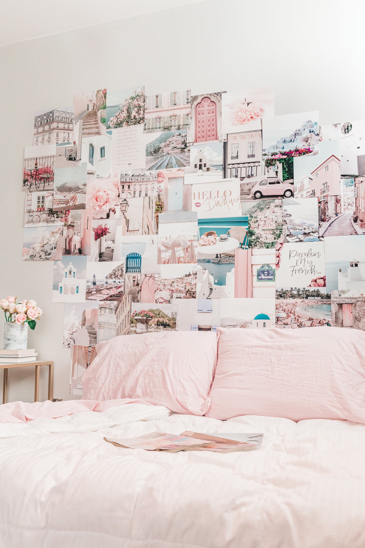 Pastel and pink collage print kit