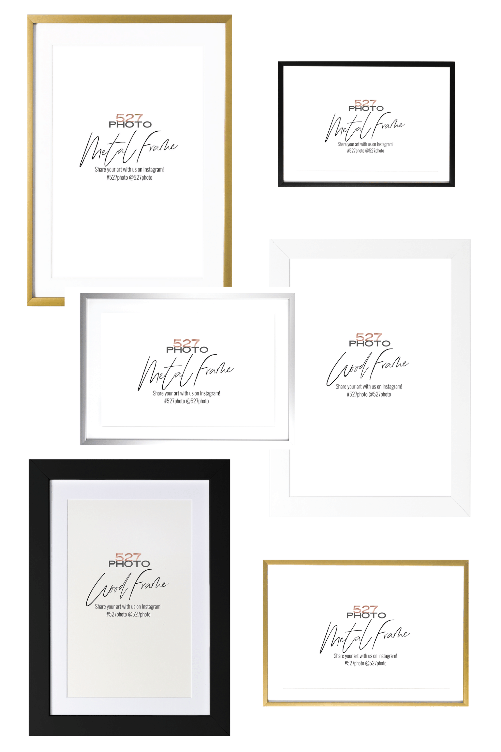 High quality small picture frames for 5x7, 8x10, 11x14 art prints