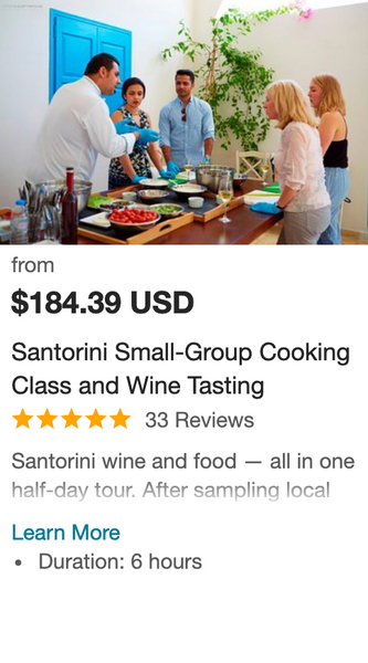 best cooking class santorini
