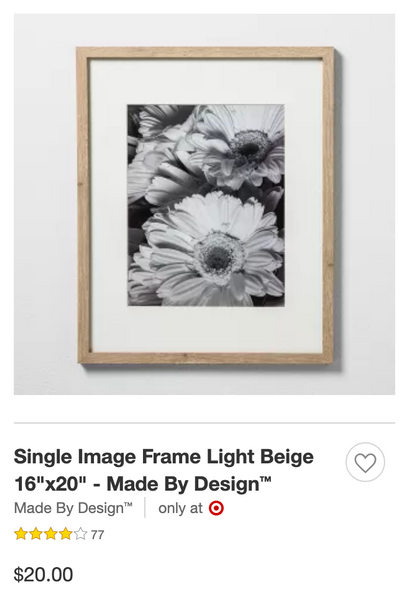 16x20 wood frame