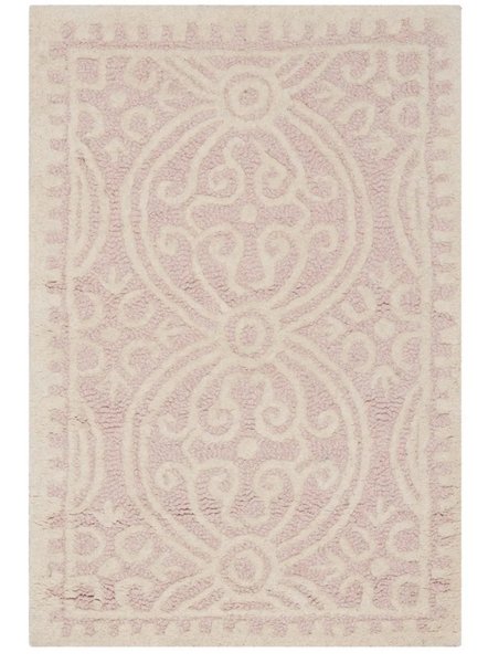 Modern blush pink area rug
