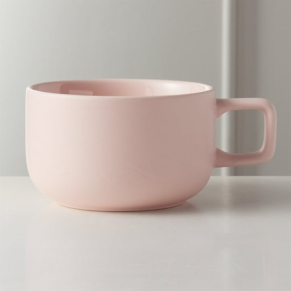 blush pink coffee mug