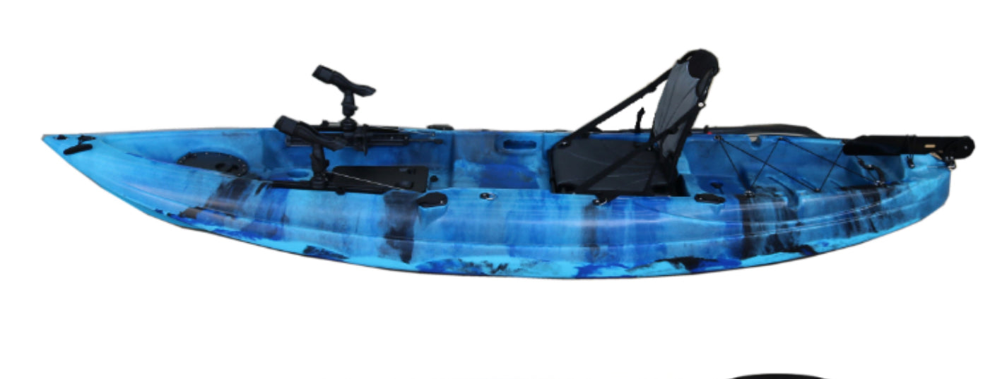 Stingray LR 10 Foot Fishing Kayak | Black White Stripe | Eddy Gear Kayaks | Recreational and Fishing Kayaking Stingray LR 10 Foot Fishing Kayak | Eddy-Gear.com