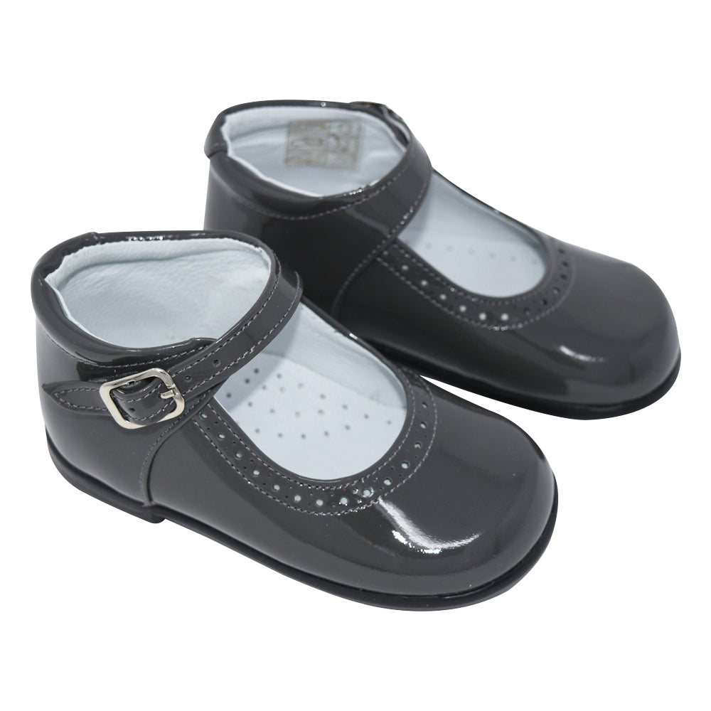 Geppetto's Toddler Girl Grey Patent 