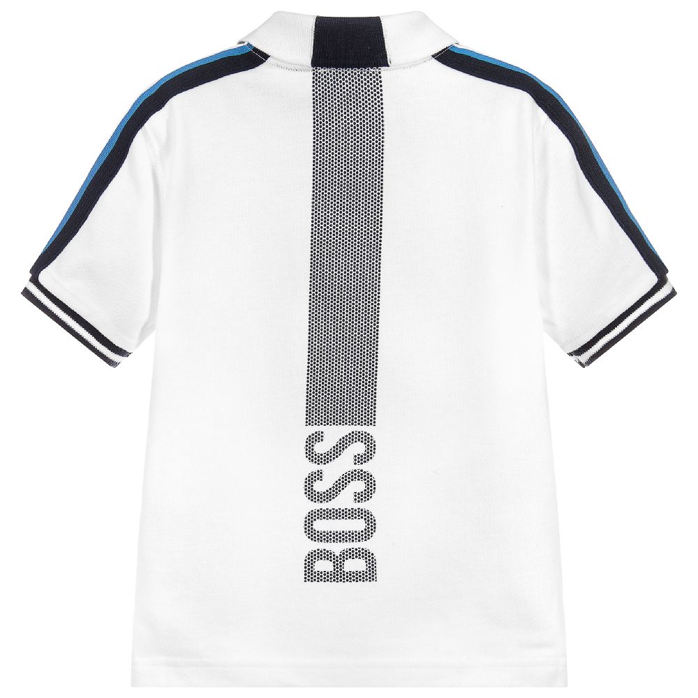 boss polo shirt white