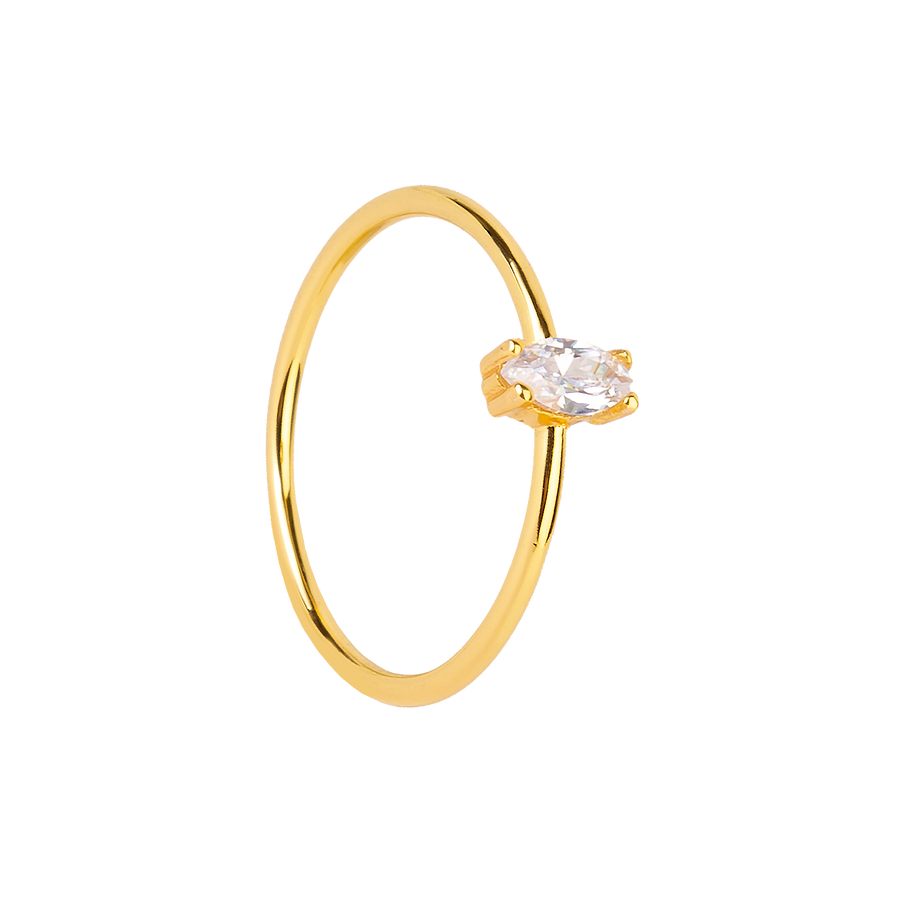 WHITE EILEEN GOLD RING_Solitary Ring_1_ALEYOLE JEWELRY