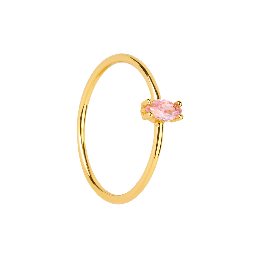 PINK EILEEN GOLD RING_Solitary Ring_1_ALEYOLE JEWELRY