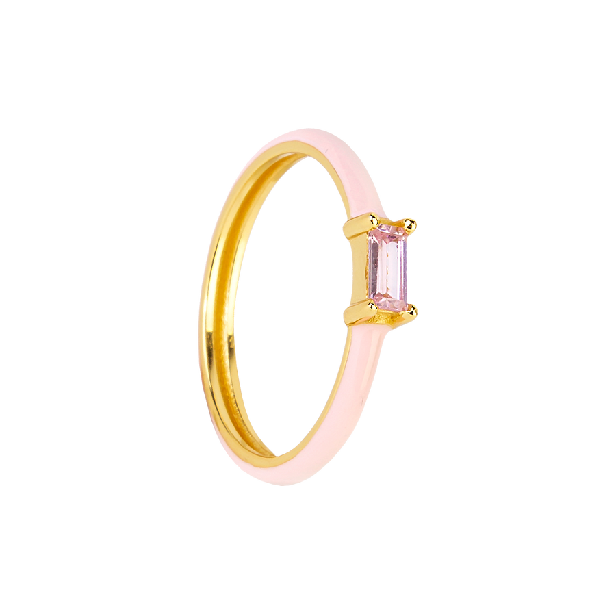 PINK ANNIE GOLD RING_Solitary Ring_1_ALEYOLE JEWELRY