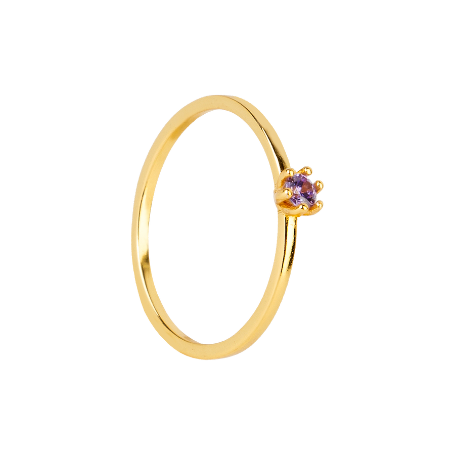 LILAC ELEANOR GOLD RING_Solitary Ring_1_ALEYOLE JEWELRY