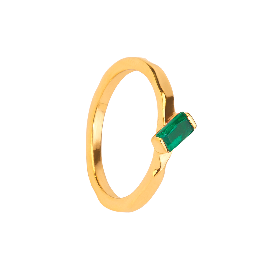 GREEN METEOR GOLD RING_Solitary Ring_1_ALEYOLE JEWELRY