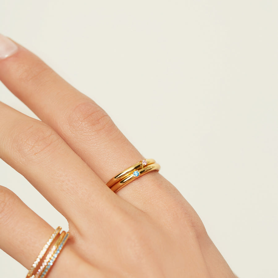 BLUE PRISMA GOLD RING_Solitary Ring_4_ALEYOLE JEWELRY