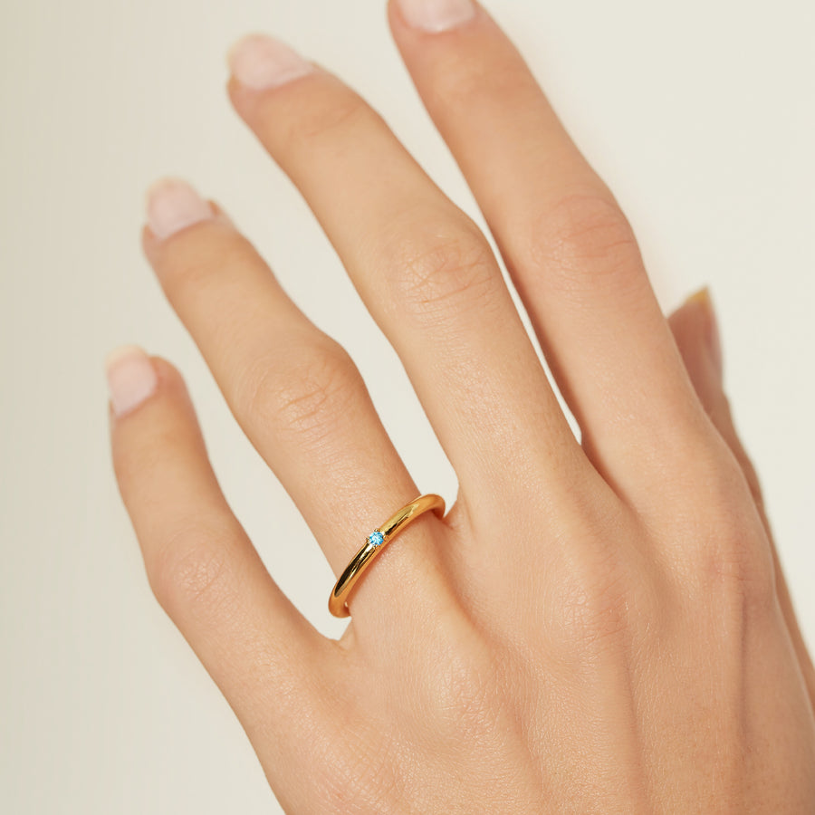 BLUE PRISMA GOLD RING_Solitary Ring_2_ALEYOLE JEWELRY