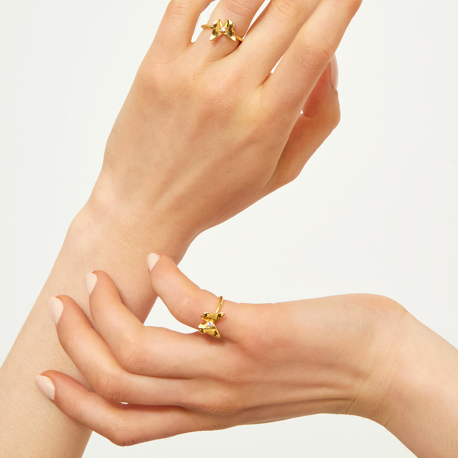 BUTTERFLY GOLD RING_Stackable Ring_2_ALEYOLE JEWELRY