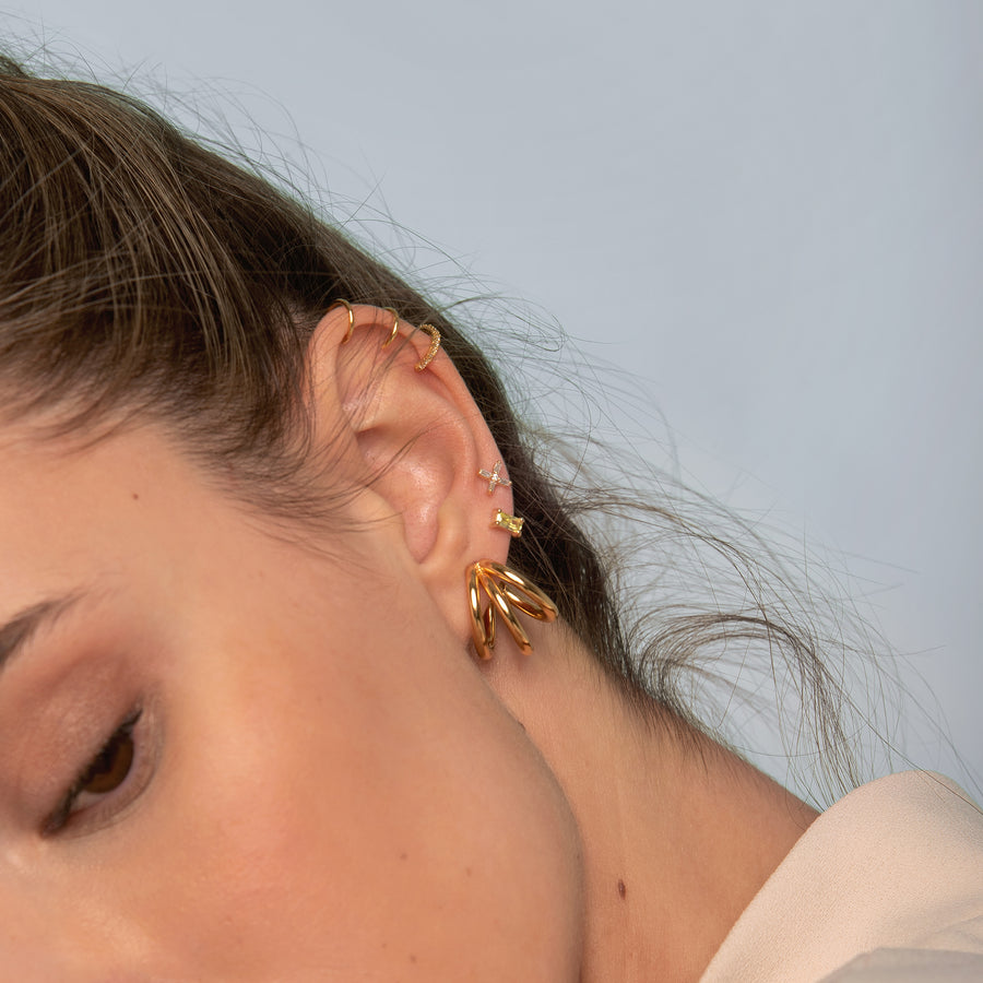 DISCO FEVER GOLD EAR CUFF_Ear Cuff_4_ALEYOLE JEWELRY