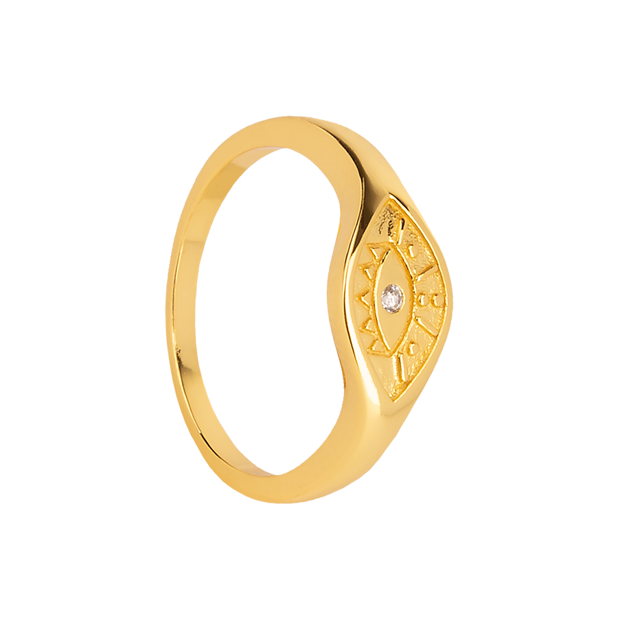 EVIL EYE GOLD RING_Stackable Ring_1_ALEYOLE JEWELRY