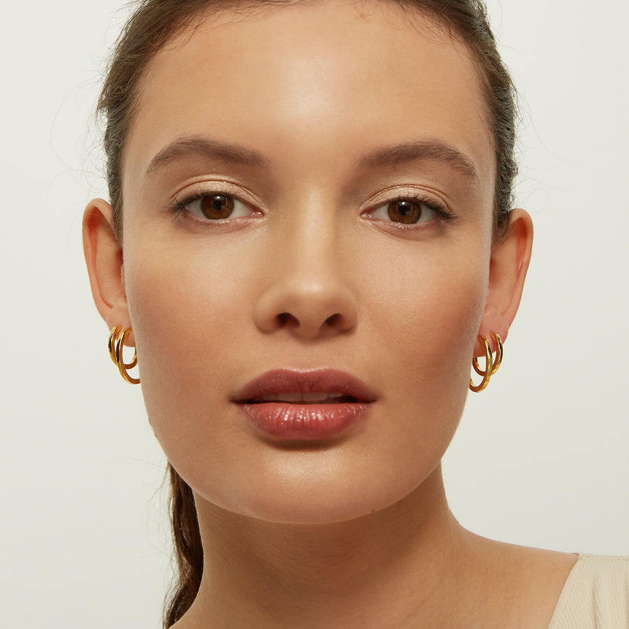 GRAND IVORY GOLD HOOPS