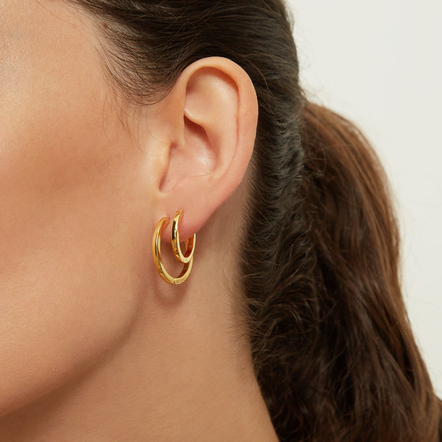 GRAND IVORY GOLD HOOPS