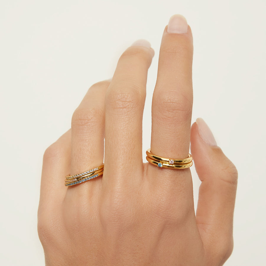 BLUE CHROMA GOLD RING_Stackable Ring_5_ALEYOLE JEWELRY