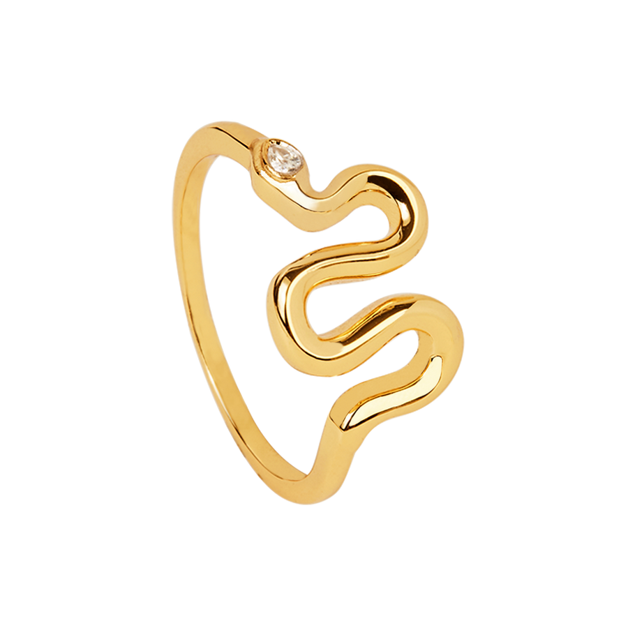 SERPENT'S KISS GOLD RING_Stackable Ring_1_ALEYOLE JEWELRY