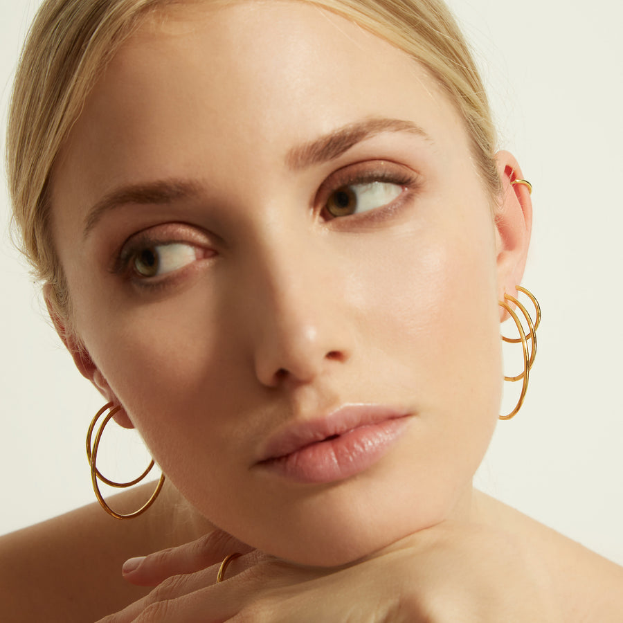 GRAND PARFAIT GOLD HOOPS_Hoop Earrings_2_ALEYOLE JEWELRY