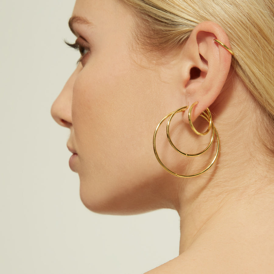 SMALL PARFAIT GOLD HOOPS_Hoop Earrings_5_ALEYOLE JEWELRY